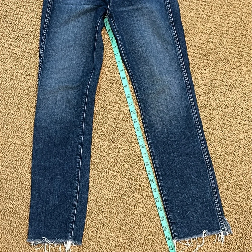 3X1 Raw Edge Shelter Slim Jeans in Tin Coo size 24 Distressed Straight Leg
